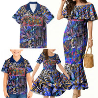 American Samoa Warrior Family Matching Mermaid Dress and Hawaiian Shirt Polynesian Fruit Bat Talofa Urban Graffiti Street Art TS04 - Polynesian Pride