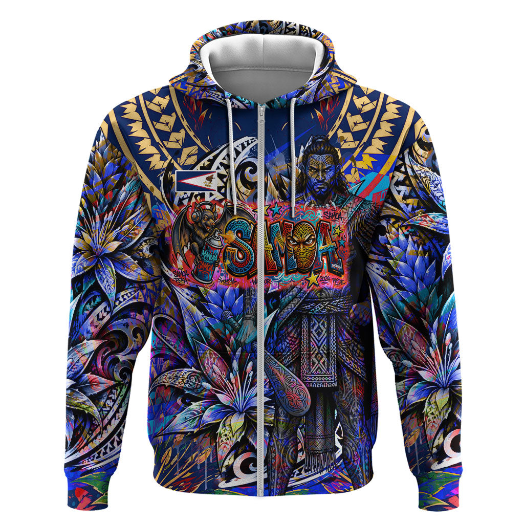 American Samoa Warrior Hoodie Polynesian Fruit Bat Talofa Urban Graffiti Street Art