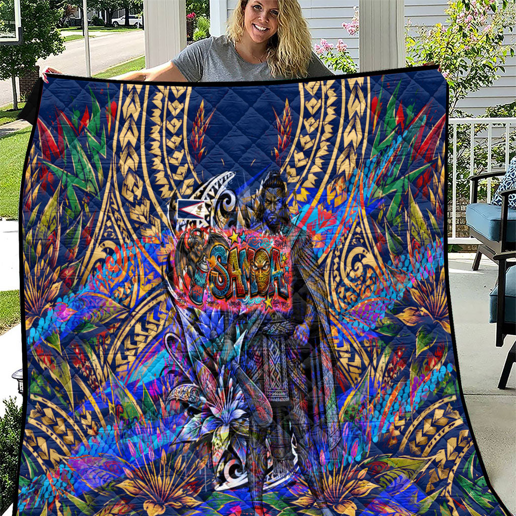American Samoa Warrior Quilt Polynesian Fruit Bat Talofa Urban Graffiti Street Art