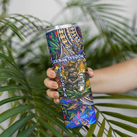 American Samoa Warrior Skinny Tumbler Polynesian Fruit Bat Talofa Urban Graffiti Street Art TS04 - Polynesian Pride