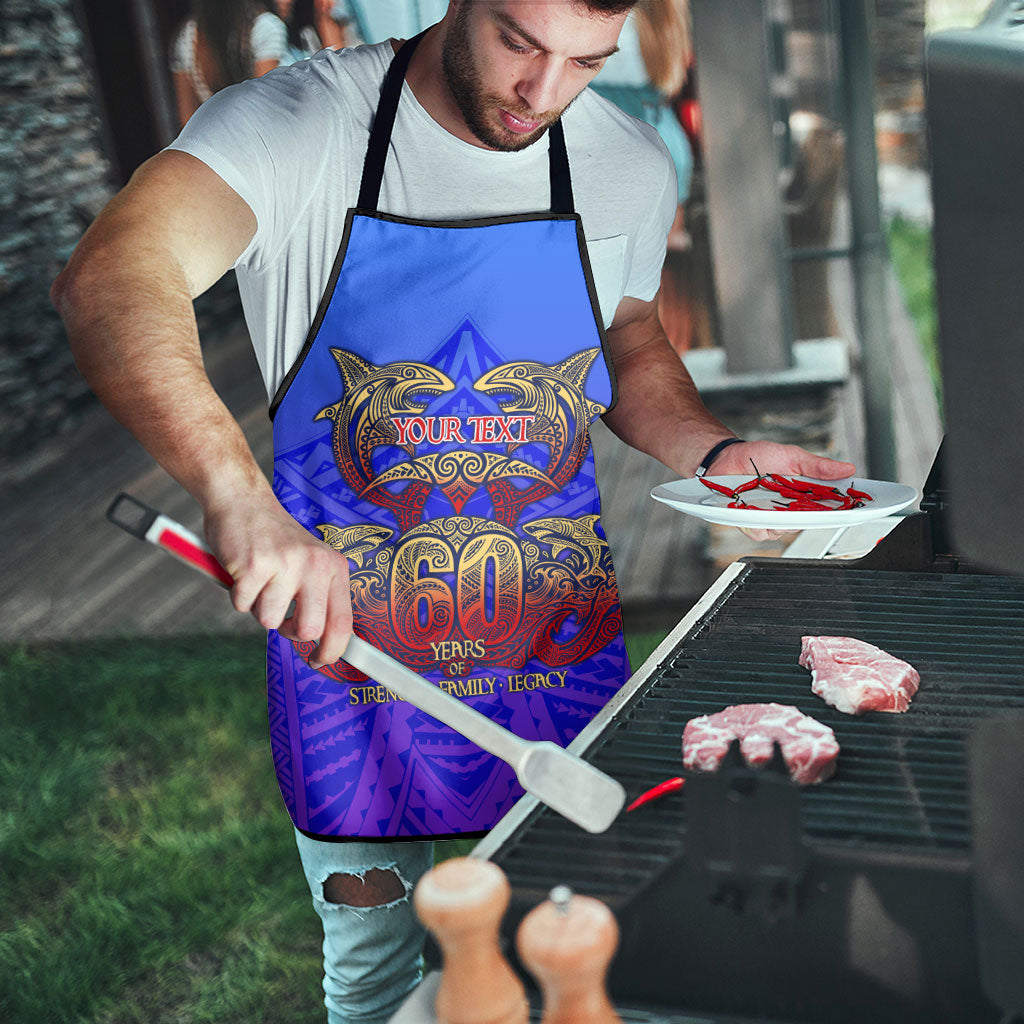 Personalized Polynesian 60th Birthday Apron Polynesian Tribal Art Vintage Ocean Pattern TS04 - Polynesian Pride