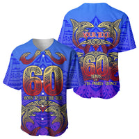 Personalized Polynesian 60th Birthday Baseball Jersey Polynesian Tribal Art Vintage Ocean Pattern TS04 - Polynesian Pride