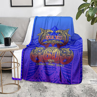 Personalized Polynesian 60th Birthday Blanket Polynesian Tribal Art Vintage Ocean Pattern TS04 - Polynesian Pride