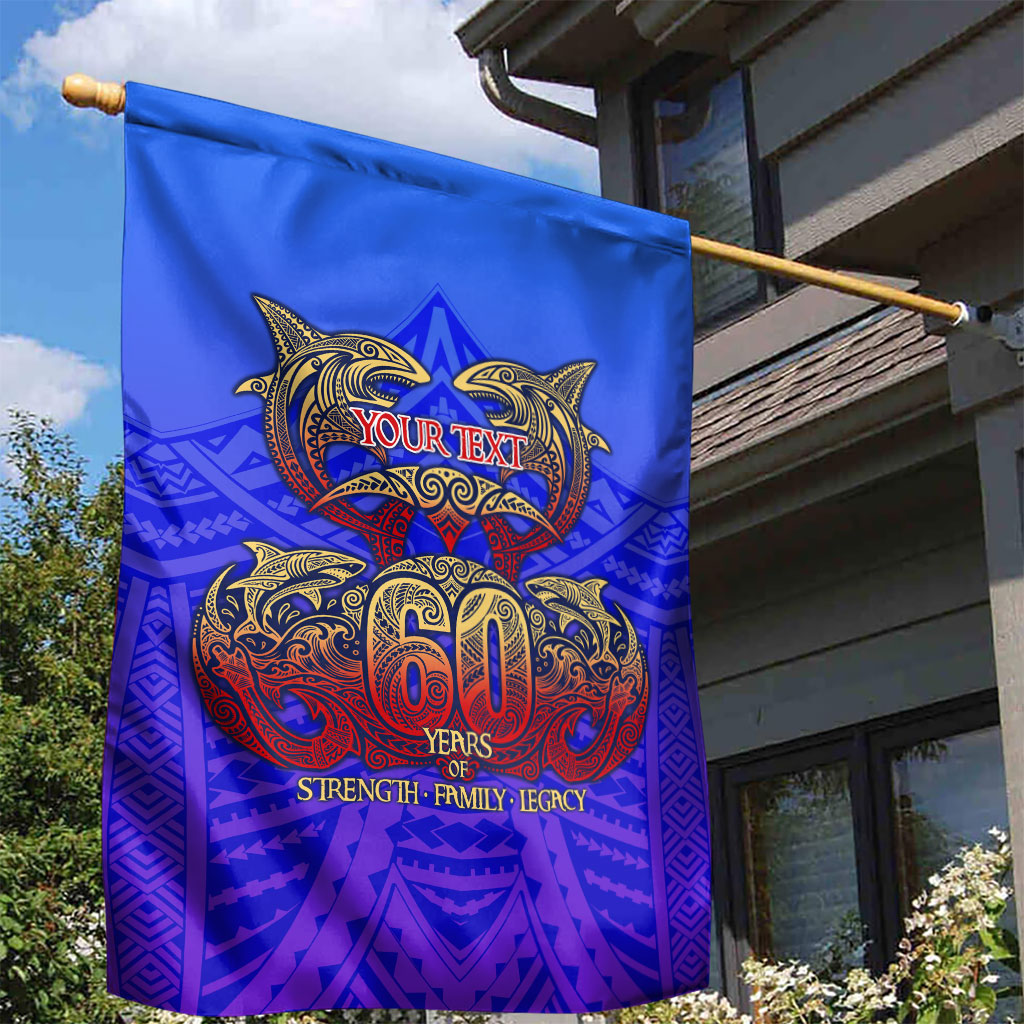 Personalized Polynesian 60th Birthday Garden Flag Polynesian Tribal Art Vintage Ocean Pattern TS04 - Polynesian Pride