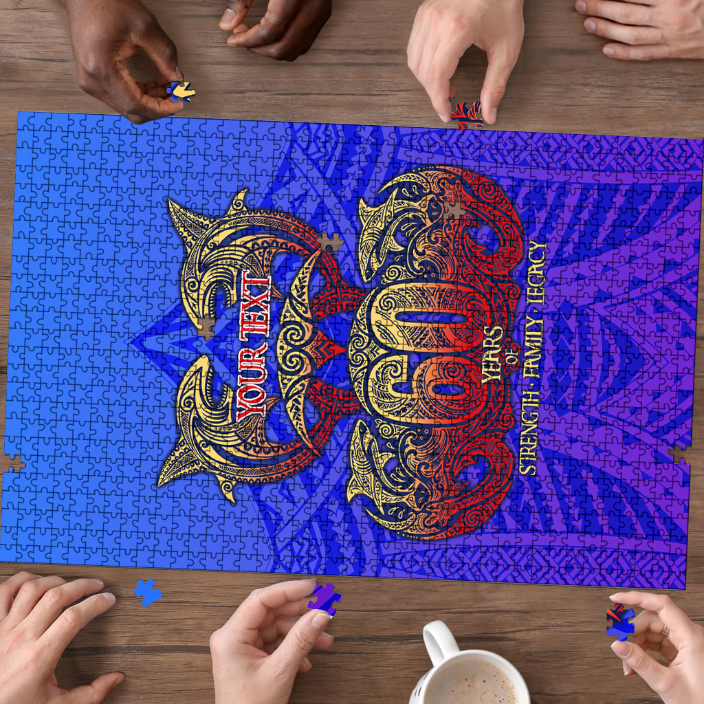 Personalized Polynesian 60th Birthday Puzzle Polynesian Tribal Art Vintage Ocean Pattern TS04 - Polynesian Pride
