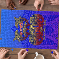 Personalized Polynesian 60th Birthday Puzzle Polynesian Tribal Art Vintage Ocean Pattern TS04 - Polynesian Pride