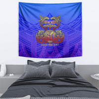 Personalized Polynesian 60th Birthday Tapestry Polynesian Tribal Art Vintage Ocean Pattern TS04 - Polynesian Pride