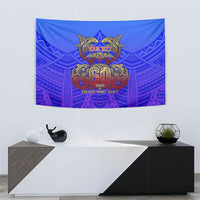 Personalized Polynesian 60th Birthday Tapestry Polynesian Tribal Art Vintage Ocean Pattern TS04 - Polynesian Pride
