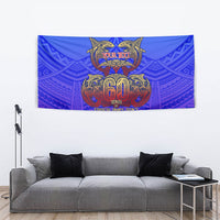 Personalized Polynesian 60th Birthday Tapestry Polynesian Tribal Art Vintage Ocean Pattern TS04 - Polynesian Pride