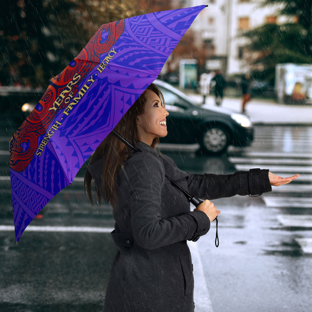 Personalized Polynesian 60th Birthday Umbrella Polynesian Tribal Art Vintage Ocean Pattern TS04 - Polynesian Pride