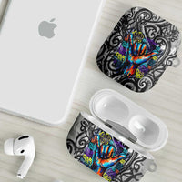 Chur Bro Shaka Sign AirPods Case New Zealand Koru Colorful Graffiti Splash TS04 - Polynesian Pride