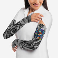 Chur Bro Shaka Sign Arm Sleeves New Zealand Koru Colorful Graffiti Splash TS04 - Polynesian Pride