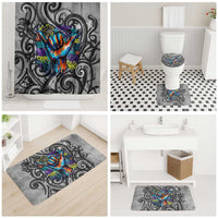 Chur Bro Shaka Sign Bathroom Set New Zealand Koru Colorful Graffiti Splash TS04 - Polynesian Pride