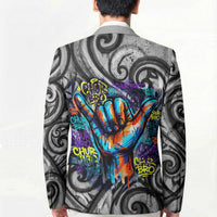 Chur Bro Shaka Sign Blazer New Zealand Koru Colorful Graffiti Splash TS04 - Polynesian Pride
