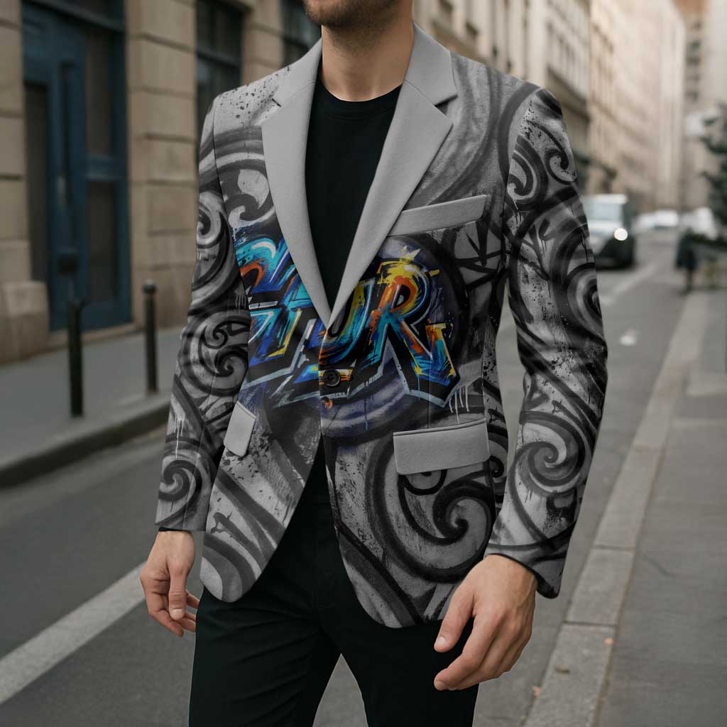Chur Bro Shaka Sign Blazer New Zealand Koru Colorful Graffiti Splash TS04 - Polynesian Pride