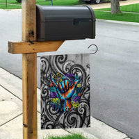 Chur Bro Shaka Sign Garden Flag New Zealand Koru Colorful Graffiti Splash