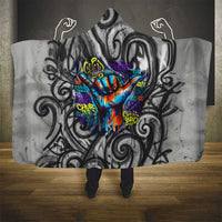 Chur Bro Shaka Sign Hooded Blanket New Zealand Koru Colorful Graffiti Splash TS04 - Polynesian Pride