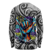 Chur Bro Shaka Sign Long Sleeve Shirt New Zealand Koru Colorful Graffiti Splash TS04 - Polynesian Pride