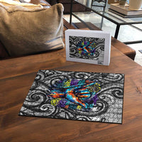Chur Bro Shaka Sign Puzzle New Zealand Koru Colorful Graffiti Splash