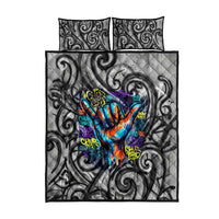 Chur Bro Shaka Sign Quilt Bed Set New Zealand Koru Colorful Graffiti Splash TS04 - Polynesian Pride