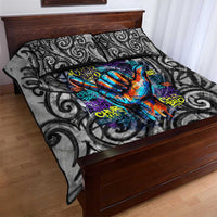 Chur Bro Shaka Sign Quilt Bed Set New Zealand Koru Colorful Graffiti Splash TS04 - Polynesian Pride
