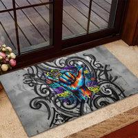 Chur Bro Shaka Sign Rubber Doormat New Zealand Koru Colorful Graffiti Splash TS04 - Polynesian Pride
