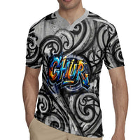 Chur Bro Shaka Sign Rugby Jersey New Zealand Koru Colorful Graffiti Splash TS04 - Polynesian Pride