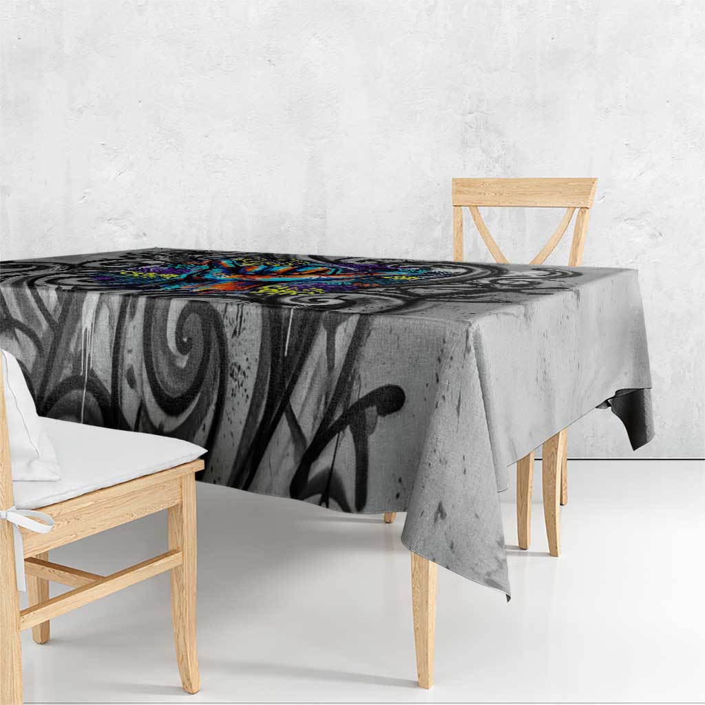 Chur Bro Shaka Sign Tablecloth New Zealand Koru Colorful Graffiti Splash TS04 - Polynesian Pride