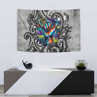Chur Bro Shaka Sign Tapestry New Zealand Koru Colorful Graffiti Splash TS04 - Polynesian Pride