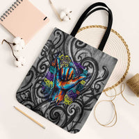 Chur Bro Shaka Sign Tote Bag New Zealand Koru Colorful Graffiti Splash TS04 Black Strap One Size Multicolor - Polynesian Pride