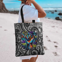 Chur Bro Shaka Sign Tote Bag New Zealand Koru Colorful Graffiti Splash TS04 - Polynesian Pride