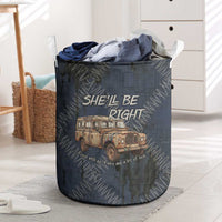 New Zealand She’ll Be Right Laundry Basket NZ Slang No. 8 Wire Map Pattern