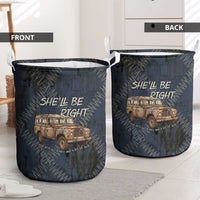 New Zealand She’ll Be Right Laundry Basket NZ Slang No. 8 Wire Map Pattern