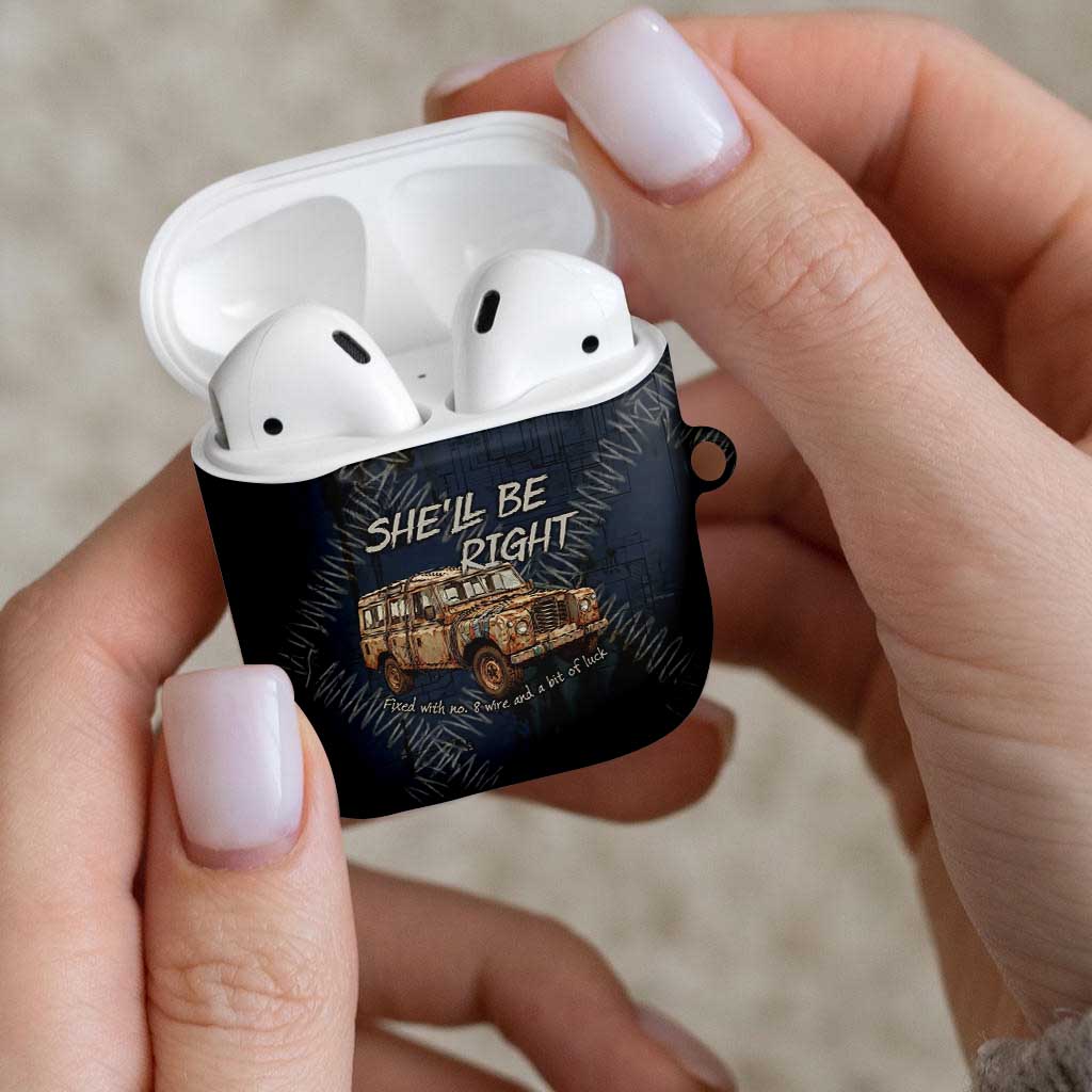 New Zealand She’ll Be Right AirPods Case NZ Slang No. 8 Wire Map Pattern TS04 - Polynesian Pride