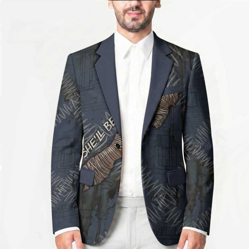 New Zealand She’ll Be Right Blazer NZ Slang No. 8 Wire Map Pattern TS04 - Polynesian Pride