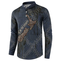 New Zealand She’ll Be Right Button Sweatshirt NZ Slang No. 8 Wire Map Pattern TS04 - Polynesian Pride