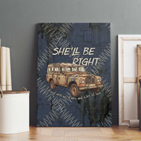 New Zealand She’ll Be Right Canvas Wall Art NZ Slang No. 8 Wire Map Pattern TS04 - Polynesian Pride