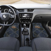New Zealand She’ll Be Right Car Mats NZ Slang No. 8 Wire Map Pattern TS04 Set 2pcs - Front Navy Slate - Polynesian Pride