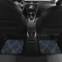 New Zealand She’ll Be Right Car Mats NZ Slang No. 8 Wire Map Pattern TS04 Set 2pcs - Back Navy Slate - Polynesian Pride
