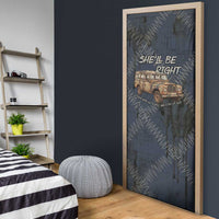New Zealand She’ll Be Right Door Cover NZ Slang No. 8 Wire Map Pattern TS04 - Polynesian Pride