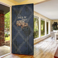 New Zealand She’ll Be Right Door Cover NZ Slang No. 8 Wire Map Pattern TS04 - Polynesian Pride