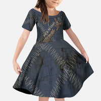 New Zealand She’ll Be Right Family Matching Long Sleeve Bodycon Dress and Hawaiian Shirt NZ Slang No. 8 Wire Map Pattern