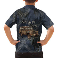 New Zealand She’ll Be Right Family Matching Puletasi and Hawaiian Shirt NZ Slang No. 8 Wire Map Pattern
