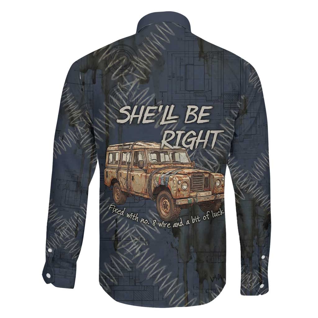 New Zealand She’ll Be Right Family Matching Tank Maxi Dress and Hawaiian Shirt NZ Slang No. 8 Wire Map Pattern
