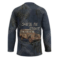 New Zealand She’ll Be Right Hockey Jersey NZ Slang No. 8 Wire Map Pattern