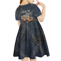 New Zealand She’ll Be Right Kid Short Sleeve Dress NZ Slang No. 8 Wire Map Pattern TS04 - Polynesian Pride