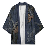 New Zealand She’ll Be Right Kimono NZ Slang No. 8 Wire Map Pattern TS04 Unisex Navy Slate - Polynesian Pride