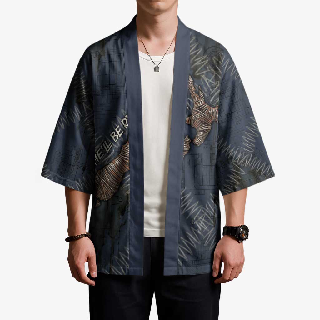 New Zealand She’ll Be Right Kimono NZ Slang No. 8 Wire Map Pattern TS04 - Polynesian Pride