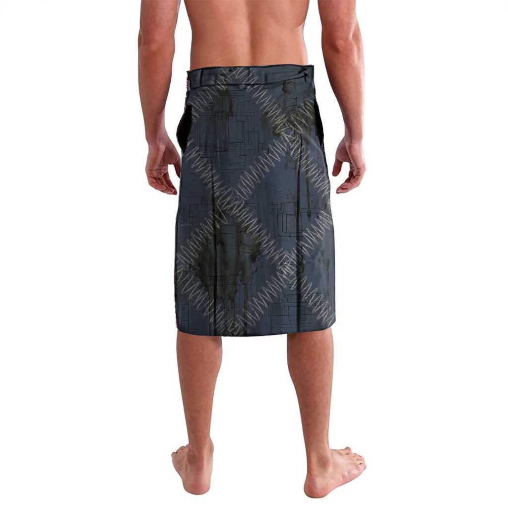New Zealand She’ll Be Right Lavalava NZ Slang No. 8 Wire Map Pattern TS04 - Polynesian Pride