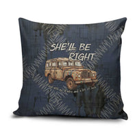 New Zealand She’ll Be Right Pillow Cover NZ Slang No. 8 Wire Map Pattern TS04 Navy Slate - Polynesian Pride